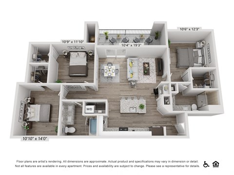 Three Bedroom Floorplan